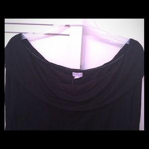 Off the Shoulder Black Plus Size Top